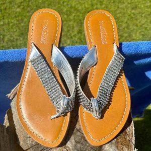 COPY - Matisse Rhinestone Silver Sandal/Flip Flops, size 6